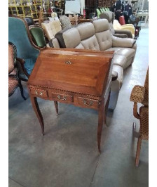 SECRÉTAIRE DE PENTE BOIS CLAIR 3 TIROIRS STYLE LOUIS XV