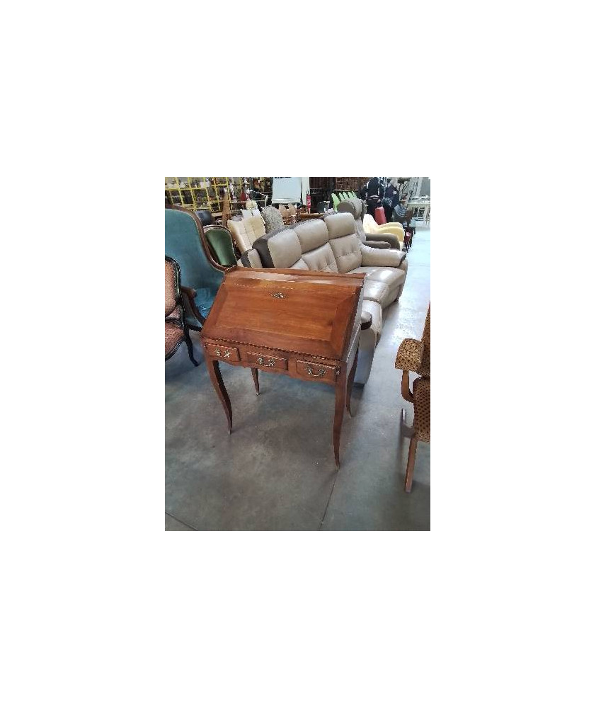 SECRÉTAIRE DE PENTE BOIS CLAIR 3 TIROIRS STYLE LOUIS XV