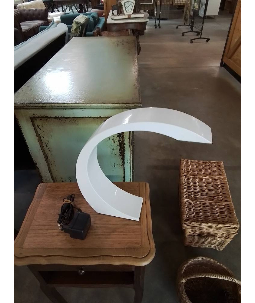 LAMPE LED ARC MÉTAL BLANC 