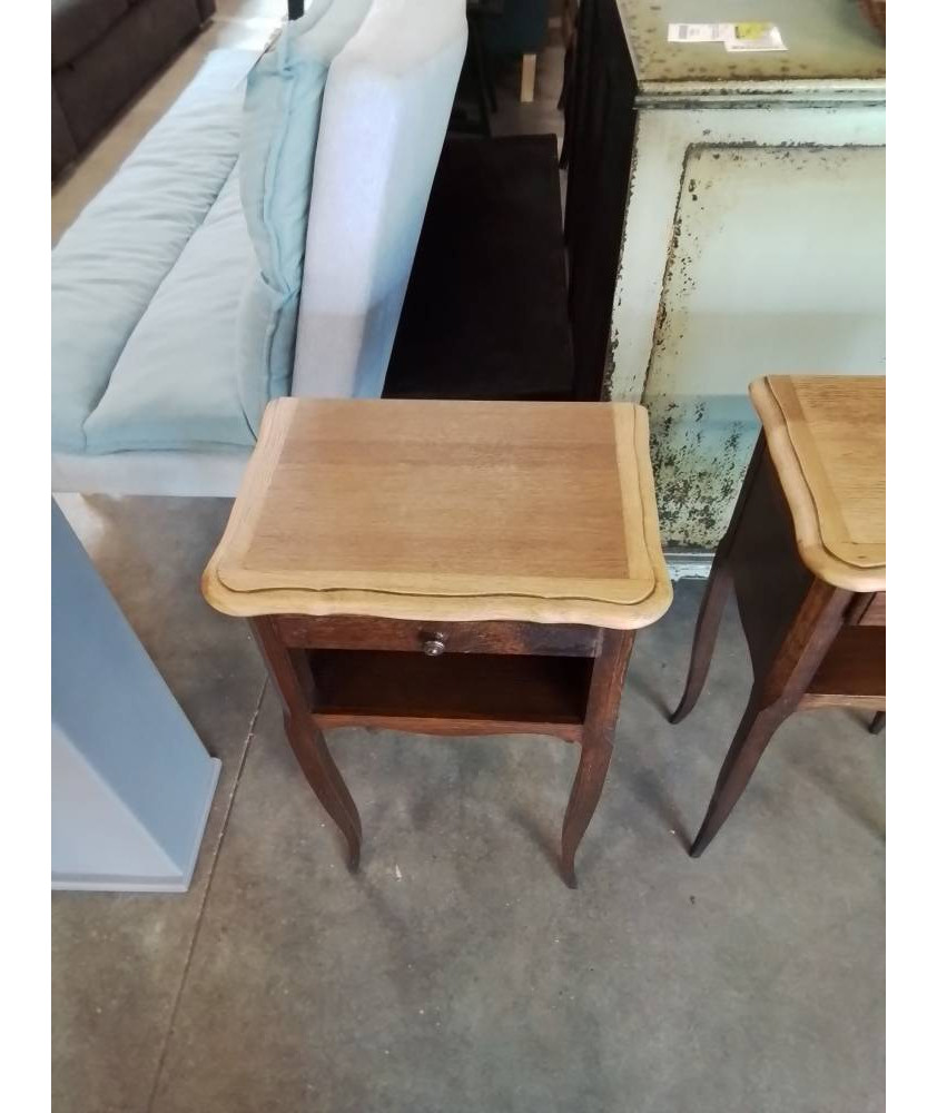 CHEVET STYLE REGENCE 1 TIROIR 1 NICHE PLATEAU BOIS CLAIR