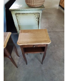 CHEVET STYLE REGENCE 1 TIROIR 1 NICHE PLATEAU BOIS CLAIR