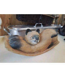 SCULPTURE CHAT EN BOIS
