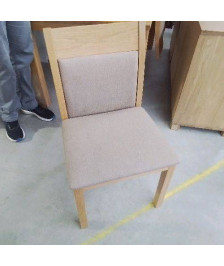 CHAISES BOIS TISSU LOT DE 7