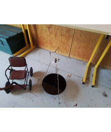 PETIT MEUBLE PORTE CENDRIER SPAGE AGE ANNÉE 50