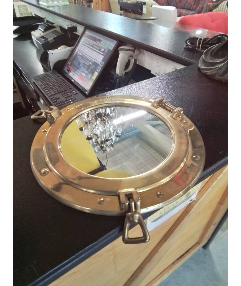 MIROIR HUBLOT LAITON STYLE MARINE 