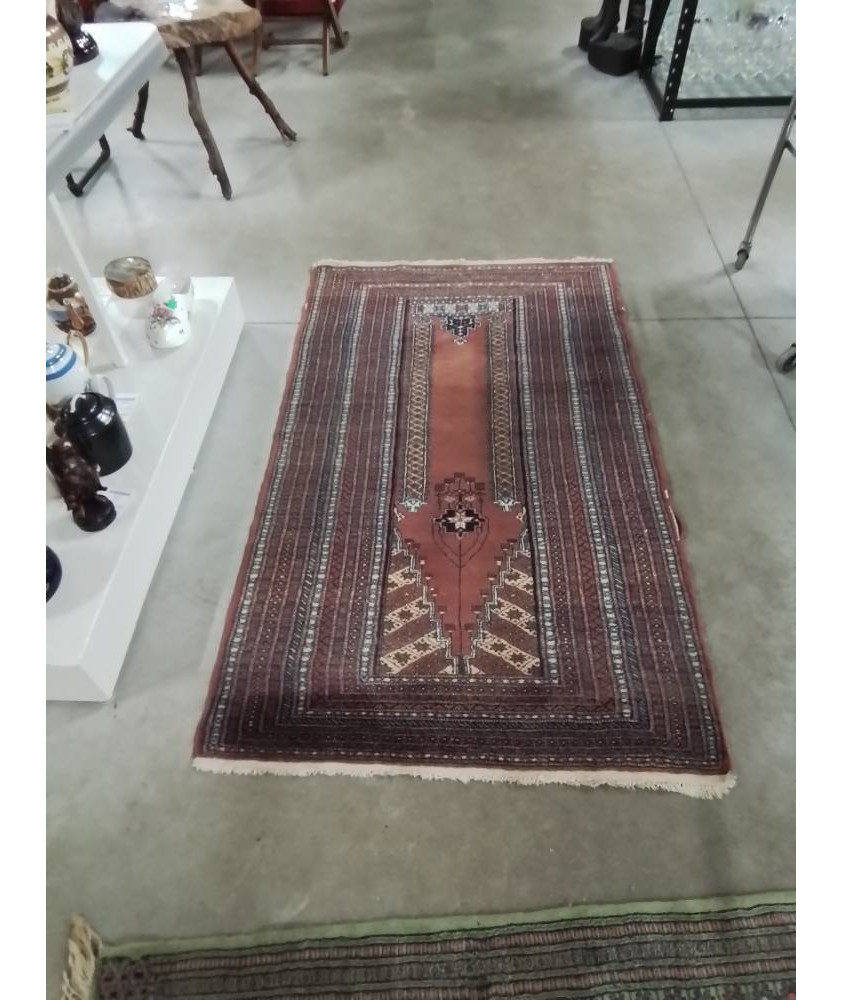 TAPIS LAINE FAIT MAIN ROUGE BLEU ECRU 94X161 TAPIS LAINE FAIT MAIN ROUGE BLEU ECRU 94X161