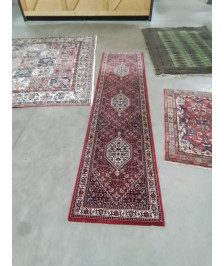 TAPIS LAINE CHEMIN IMPERIAL ROUGE ECRU NOIR 60X250