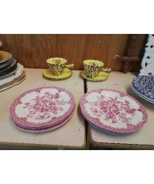 LOT DE 6 ASSIETTES PLATES ANGALAISS