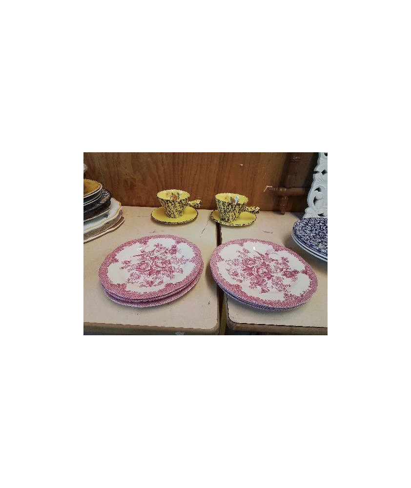 LOT DE 6 ASSIETTES PLATES ANGALAISS 