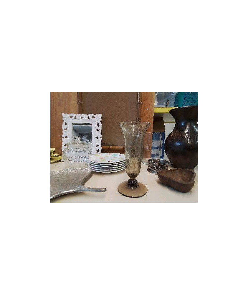 VASE GRIS BULLE SOUFFLER RIOM 