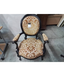 FAUTEUIL STYLE MÉDAILLON NOIR