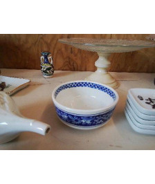 BOL BLEU MOTIF FLORAL