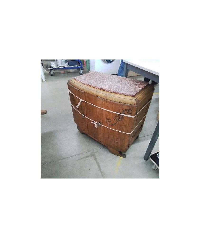 PETIT MEUBLE 2 PORTES DESSUS MARBRE 