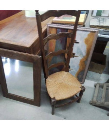 CHAISE PAILLÉ DOSSIER HAUT 