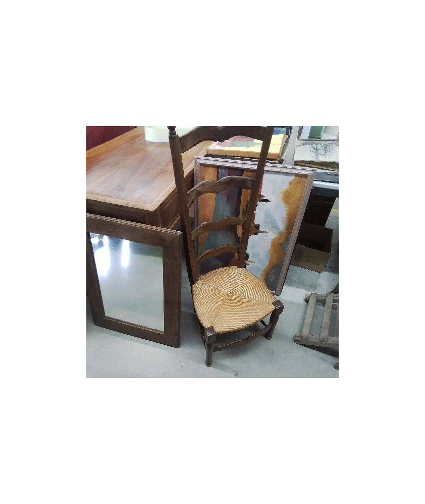 CHAISE PAILLÉ DOSSIER HAUT 