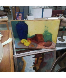 PEINTURE NATURE MORTE HUILE SUR TOILE 