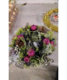 COURONNE NOEL PLASTIQUE 