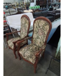 VOLTAIRE BOIS CAPITONNÉ TISSU FLEURI 