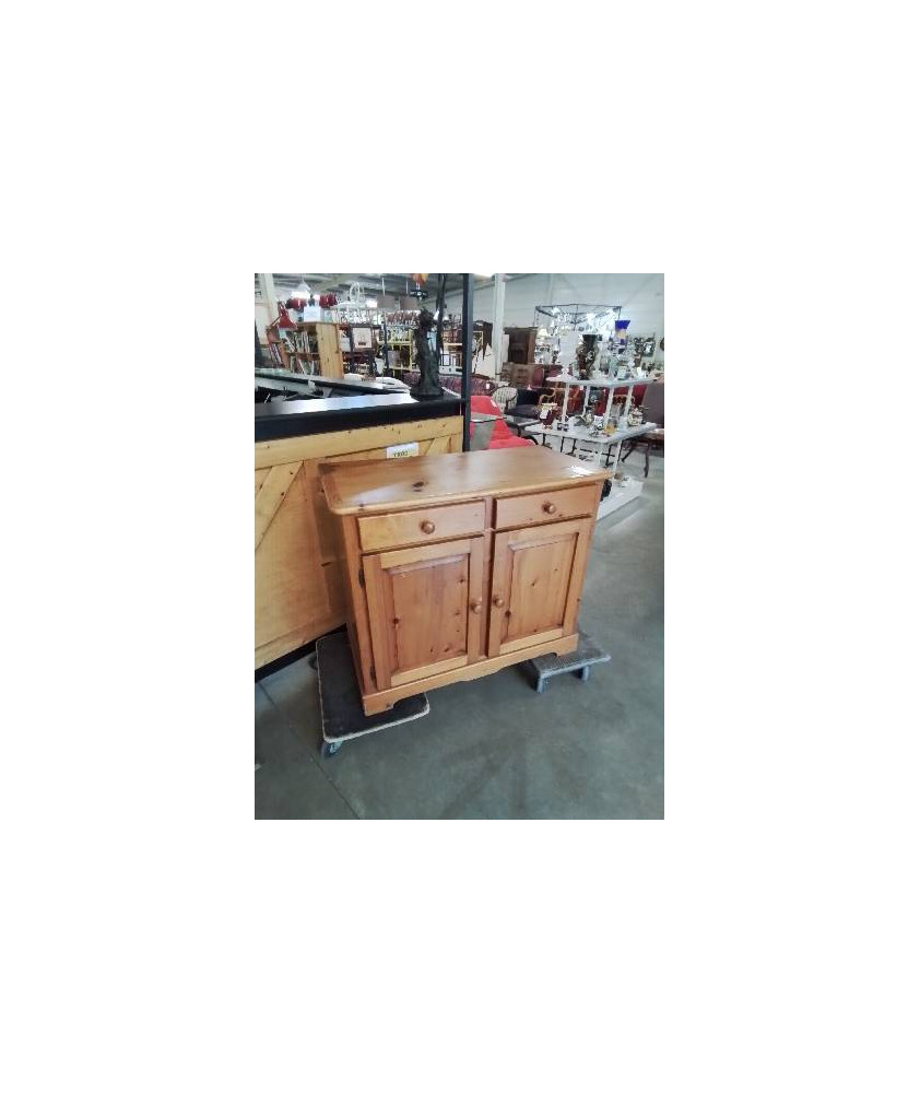 BUFFET PIN MOULURÉ 2 PORTES 2 TIROIRS 