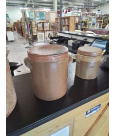 POT A SALER A OREILLES ET OREILLES GRES VERNISSE 