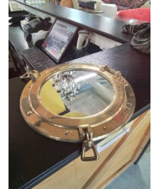 MIROIR HUBLOT LAITON STYLE MARINE 