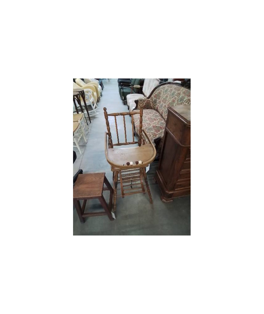 CHAISE HAUTE BEBE BOIS CLAIR ANNÉES 50