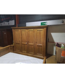 ARMOIRE 4 PORTES CHENE FULL MASSIF 