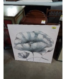 CADRE ECRU TAUPE FLEURS