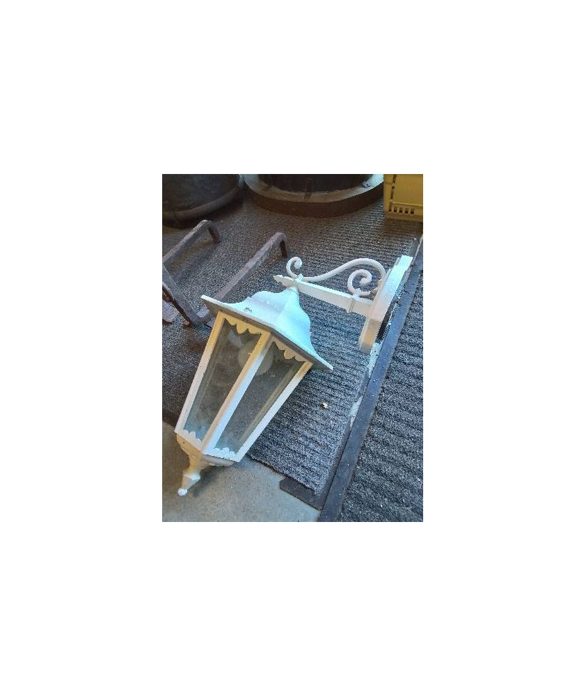 APPLIQUE MURAL D’EXTÉRIEUR FER FORGÉ BLANC