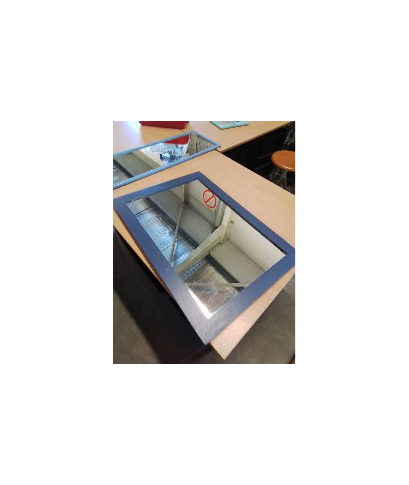 MIROIR RECTANGULAIRE BOIS PEINT BLEU