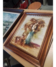 HUILE SUR PANNEAU BOUQUET