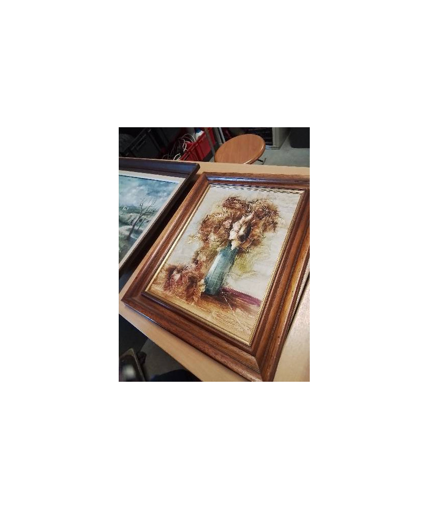 HUILE SUR PANNEAU BOUQUET