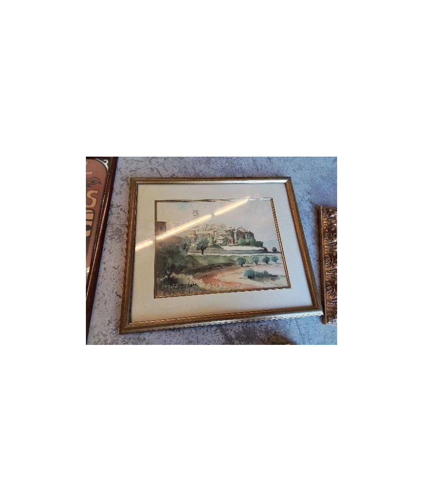 AQUARELLE D’UN VILLAGE PERCHÉ 