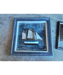 CADRE MAQUETTE DE BATEAU 
