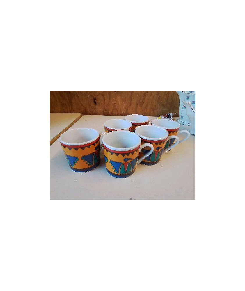 LOT DE 6 TASSES A CAFE 