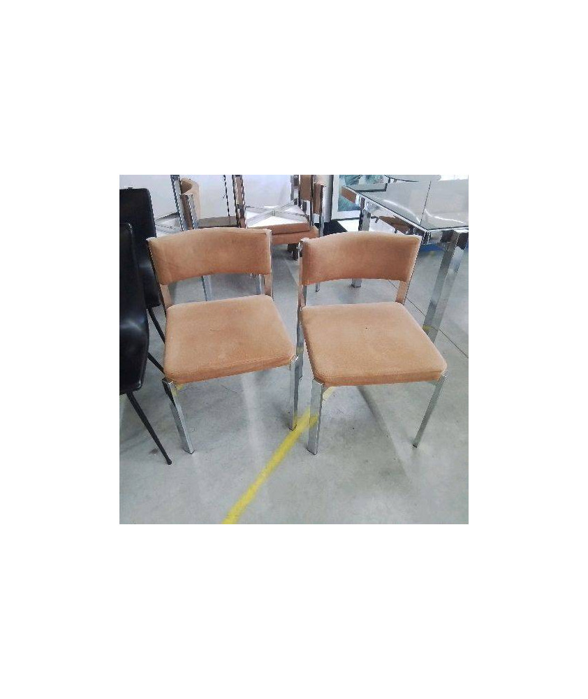 SERIE DE 6 CHAISES VINTAGE DESIGN 