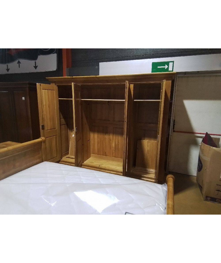 ARMOIRE 4 PORTES CHENE FULL MASSIF 