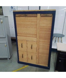 MEUBLE DE NOTAIRE À RIDEAUX 4 TIROIRS