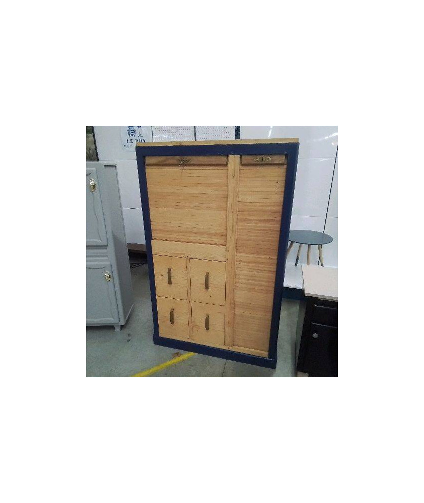 MEUBLE DE NOTAIRE À RIDEAUX 4 TIROIRS