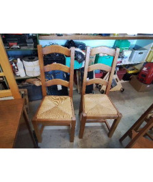 CHAISE PAILLÉ CHÊNE MASSIF 