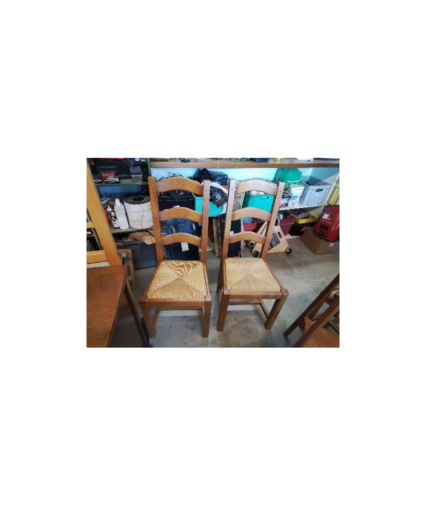 CHAISE PAILLÉ CHÊNE MASSIF 