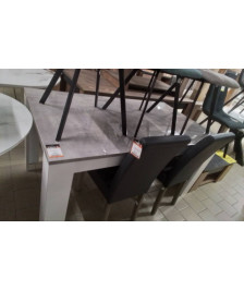TABLE160 BLANC/GRIS