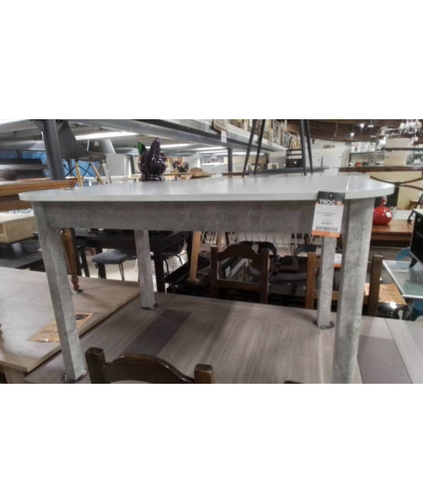 TABLE BLANC GRIS +1 ALLONGE