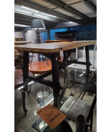 TABLE RECTANGLE BOIS PIED NOIR