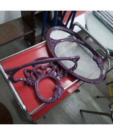 MIROIR + PORTE SERVIETTE VIOLET