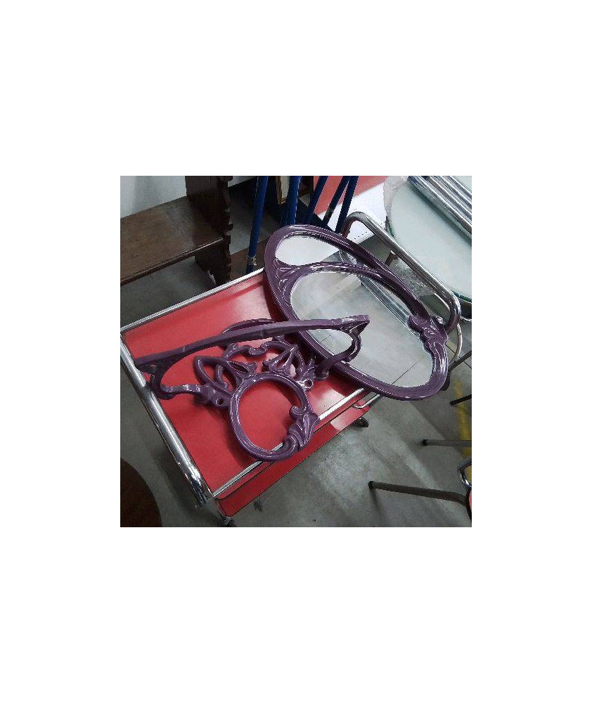 MIROIR + PORTE SERVIETTE VIOLET