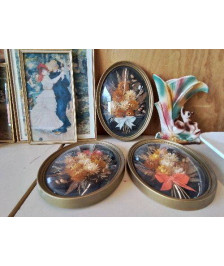 CADRE BOMBÉ FLEURS SÉCHÉ 