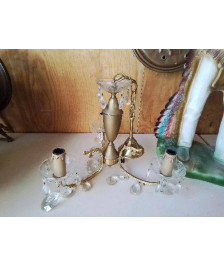 LUSTRE  À PAMPILLE 3 BRANCHES