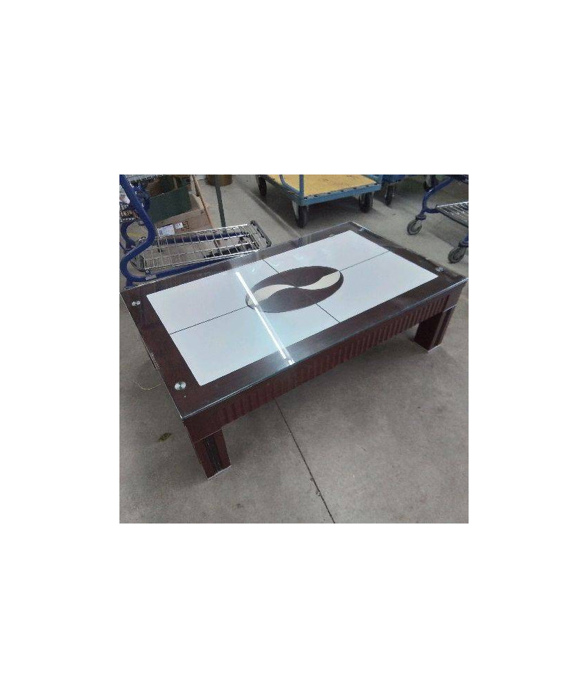 TABLE BASSE DESSUS VERRE 