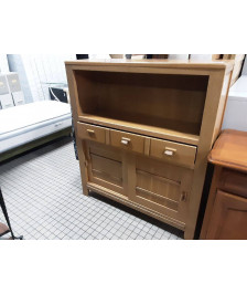 MEUBLE 3 TIROIRS ET 2 PORTES COULISSANTE